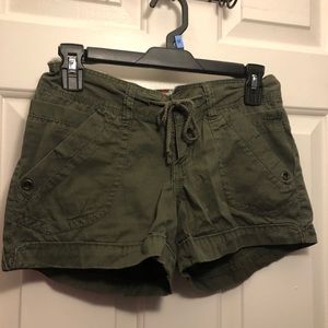 Green cargo shorts